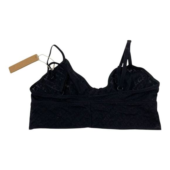 SKIMS Mesh Logo Bralette Onyx Black Size XXS NWT $38 MSRP - Picture 6 of 6